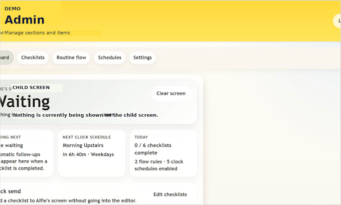 build a custom visual checklist or routine web app