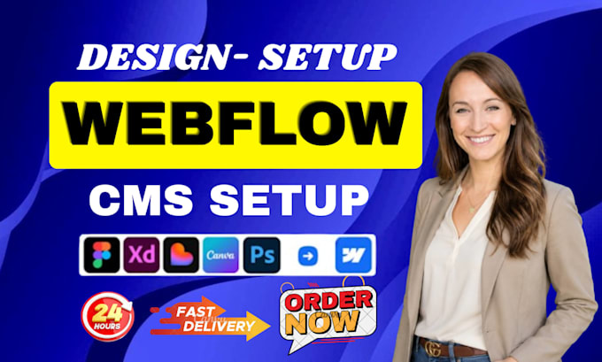 design and setup a scalable webflos cms website with dynamic content