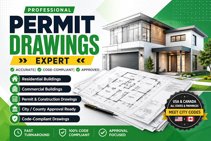 permit ready architectural, structural, and mep drawings for city permit