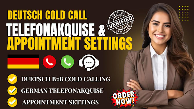 do german cold calling, appointment setting,  lead generation and telemarketing