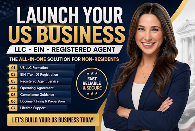 register your US llc, ein registered agent for non residents