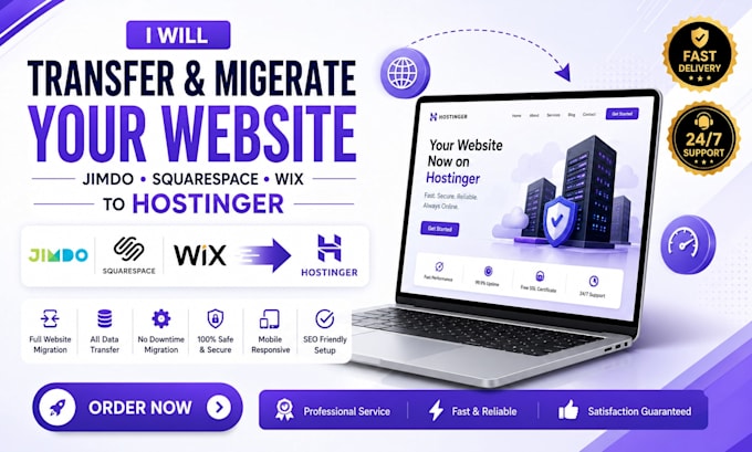 transfer 301 redirect seo migration your site jimdo squarespace wix to hostinger
