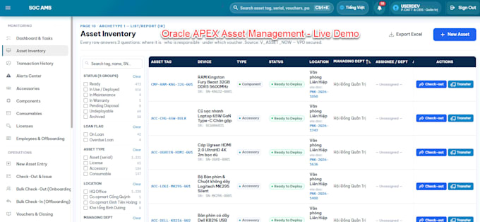 build a custom oracle apex asset management and inventory app