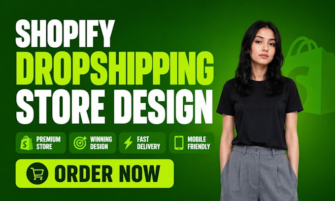 setup shopify dropshipping store, dropshipping website design, shopify website