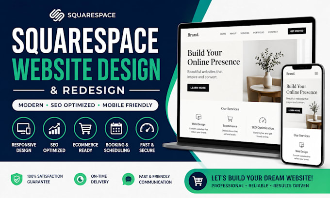 design or redesign your squarespace website with SEO optimization