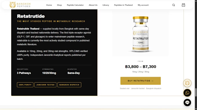 build private label peptide website, research peptide website with SEO