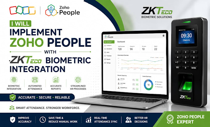 implement zoho people with zkteco biometric integration