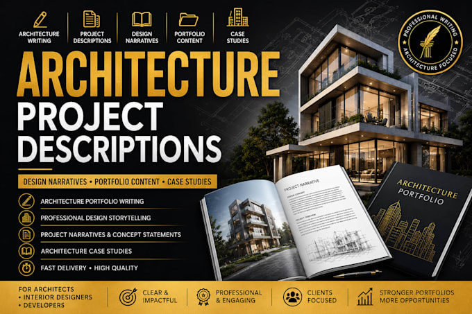 write architecture project descriptions design narratives portfolio case studies