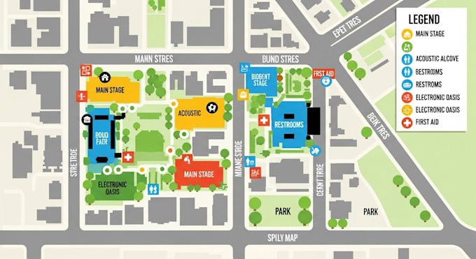 do vector map illustration and event map