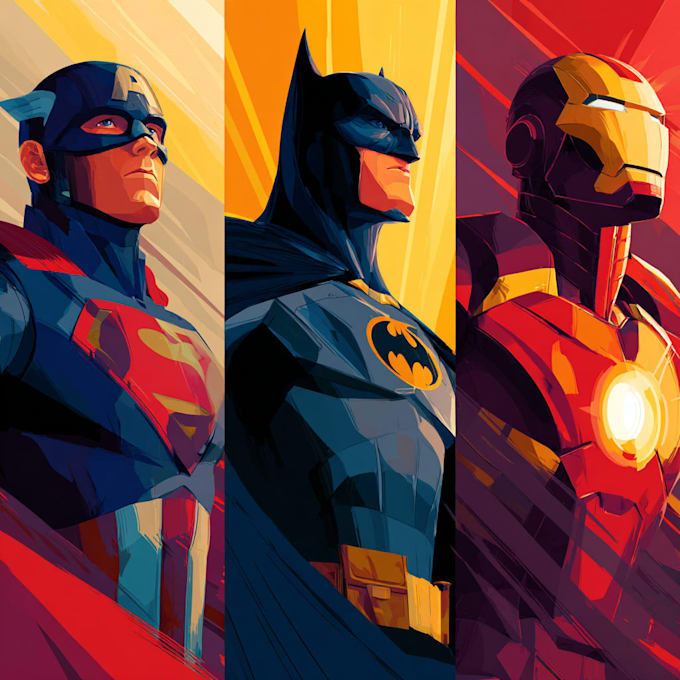 make your book illustration superhero comes art