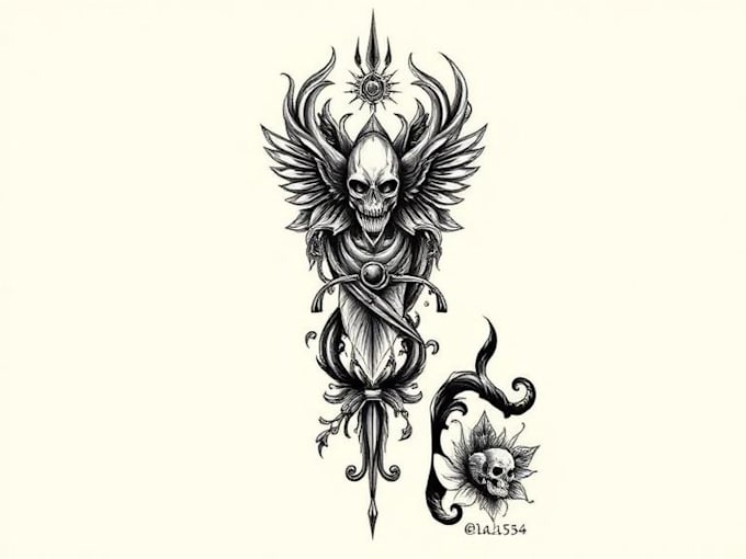 create a tattoo design for leg sleeve