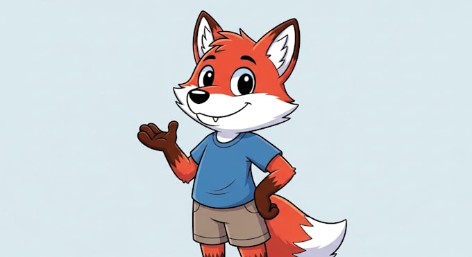 draw a vector 2d character, cartoon character