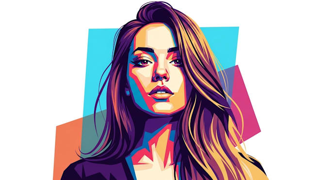 detailed vector art portrait