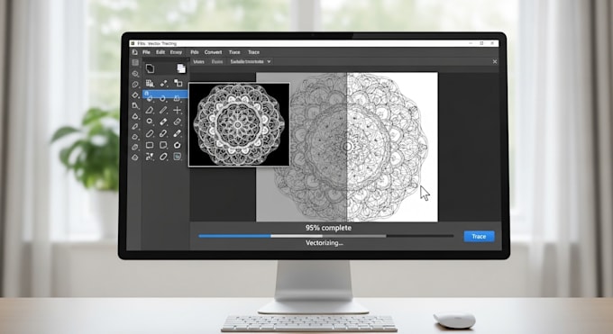 do vector tracing or convert to vector quickly