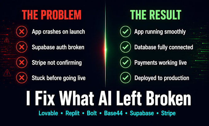 fix bugs deploy and make your lovable replit bolt or ai built app pro