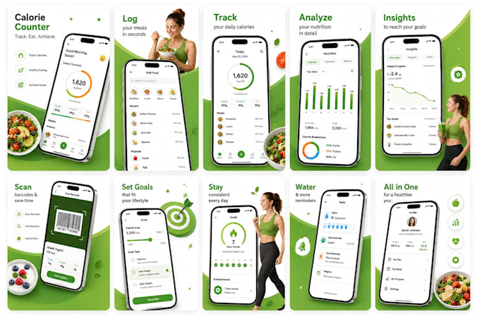 design eye catching playstore and app store screenshots