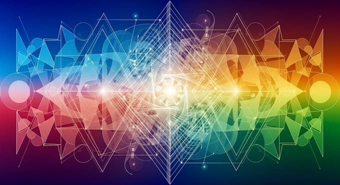 create abstract geometric digital art