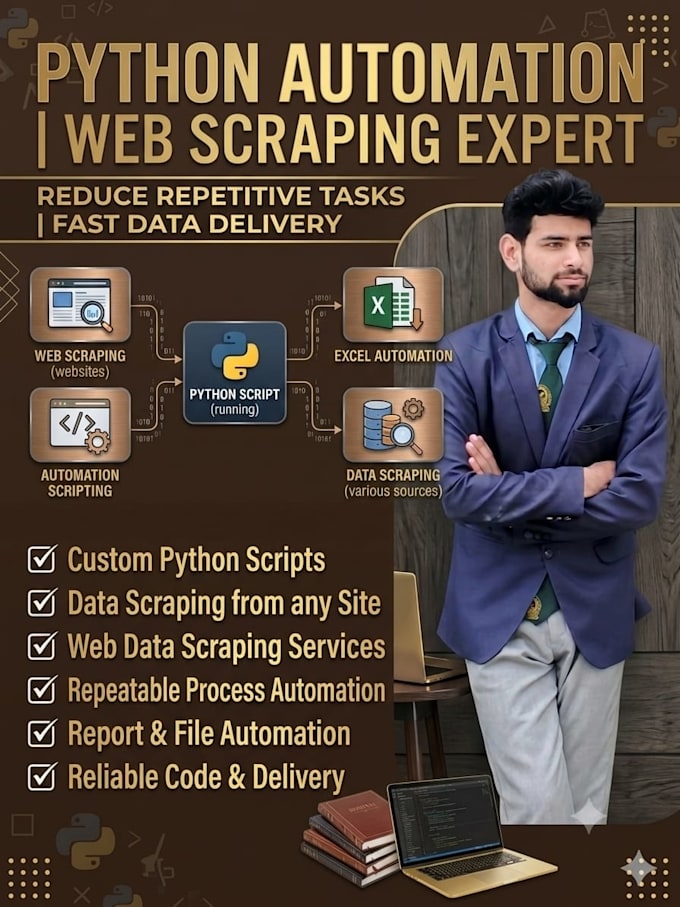 build custom python script for web scraping and automation