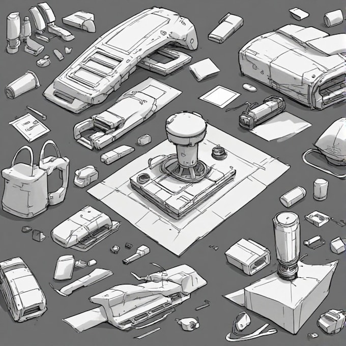 develop an industrial and product design concept by sketches