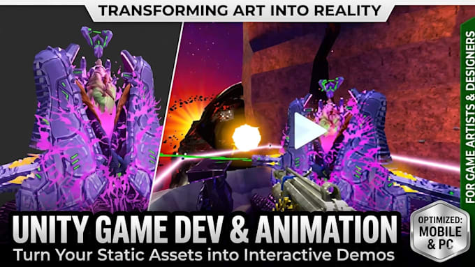do professional unity game development and VR, 3d animation for your game art