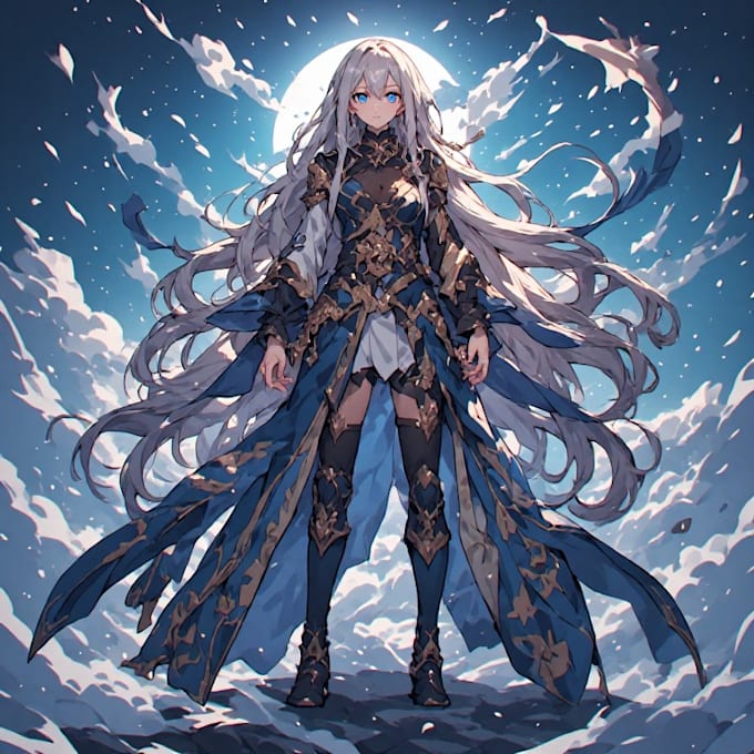 high quality a anime character an illustration