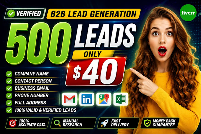 do b2b lead generation, web research and email list building