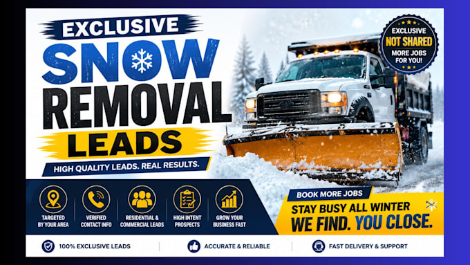 generate exclusive snow removal leads for contractors