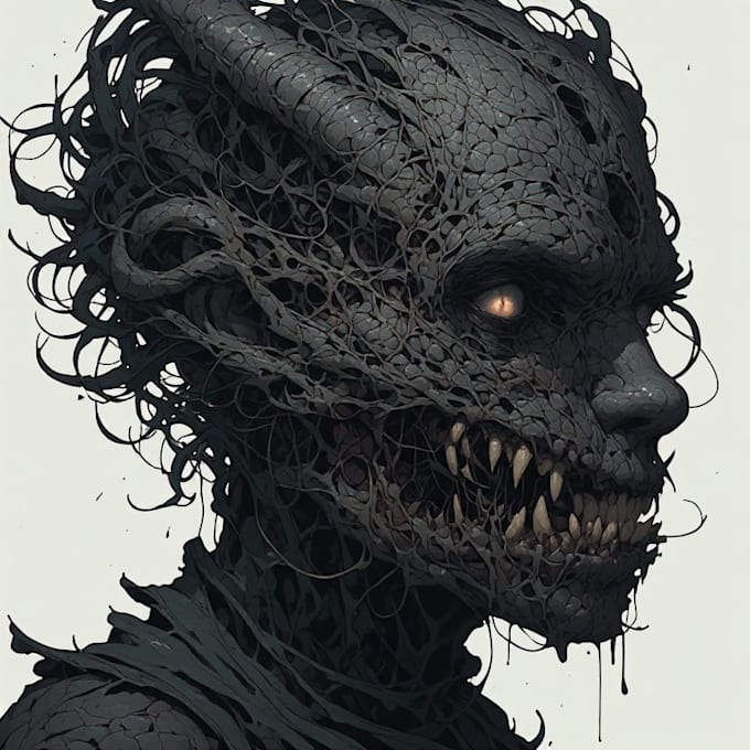 paint sinister horror villain or monster artwork