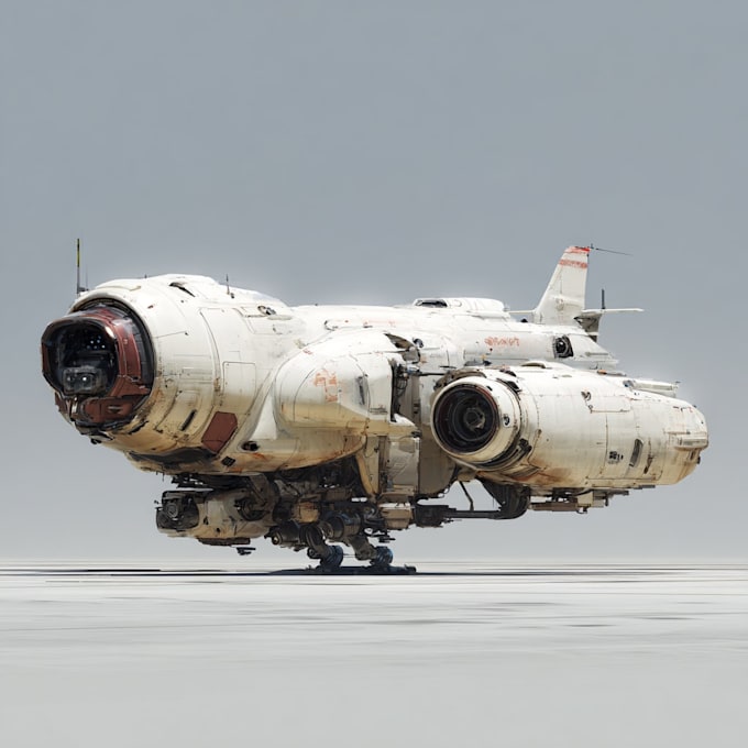 create sci fi spaceship art and futuristic illustrations