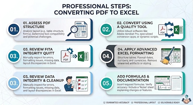 clean up and convert messy PDF bank statements to excel