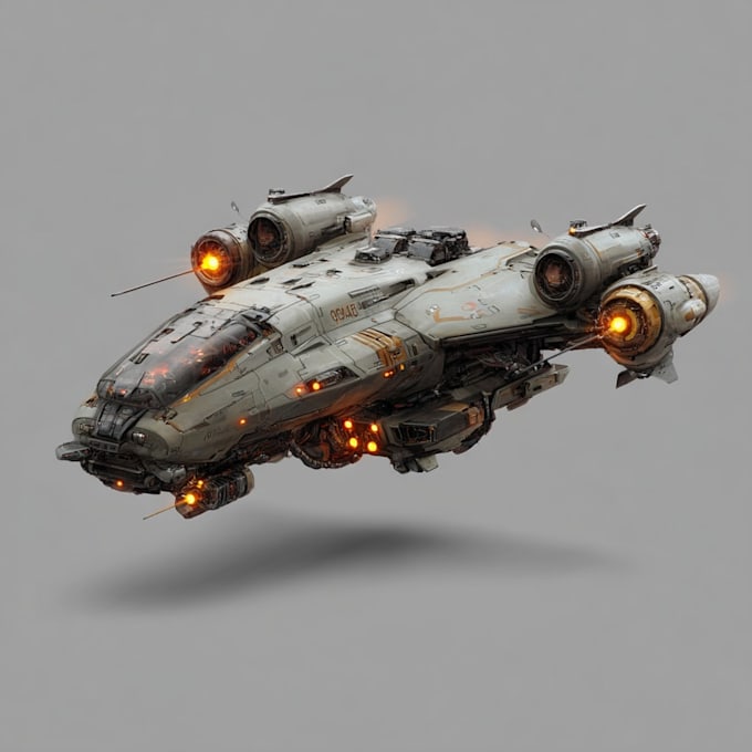 design spaceship, sci fi illustration and sci fi art