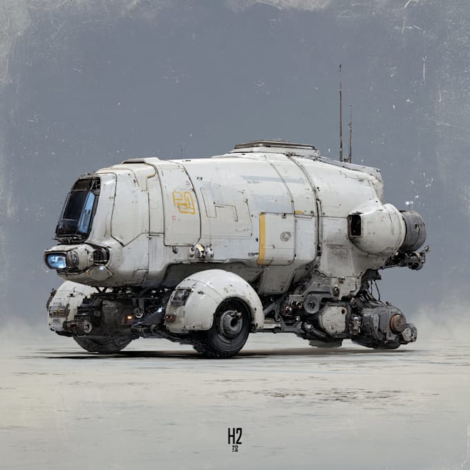 design spaceship, sci fi illustration and sci fi art