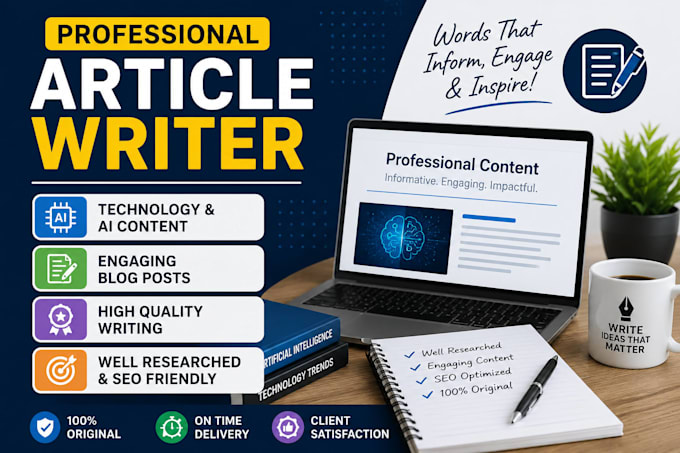 write ai, technology, and blog articles