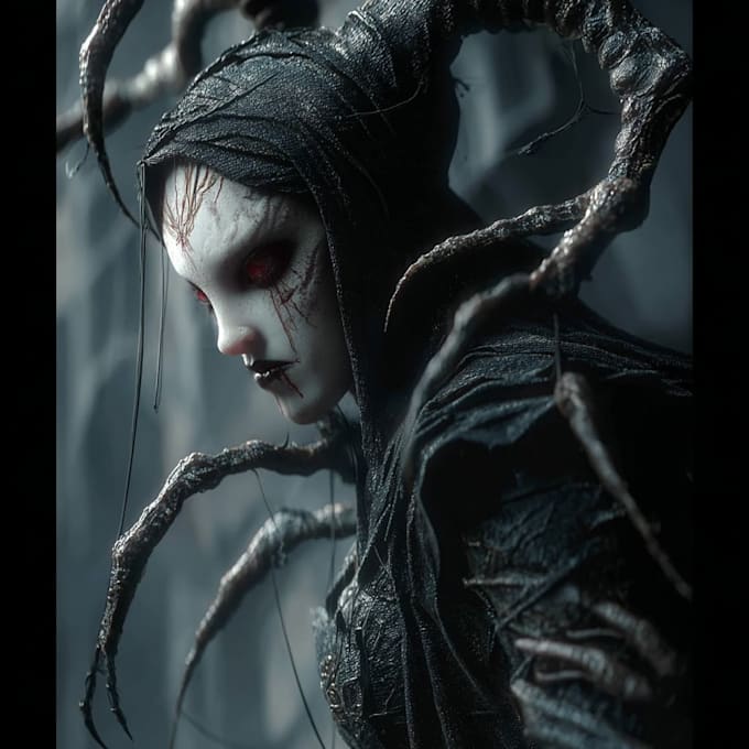 create unique dark fantasy and horror character designs