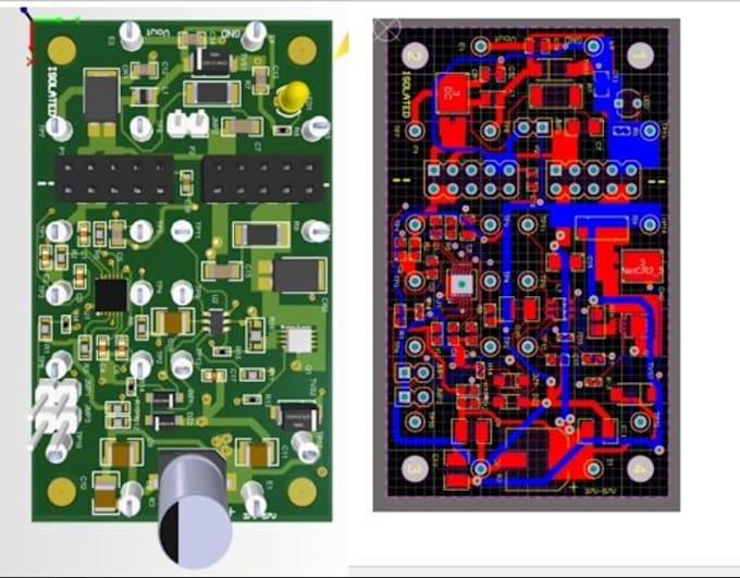 create dfm optimized 2 layer and 4 layer pcbs with schematic and gerber files