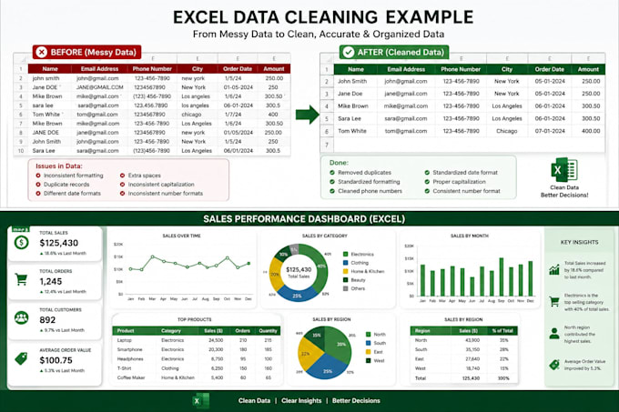clean, format and organize your excel data professionally