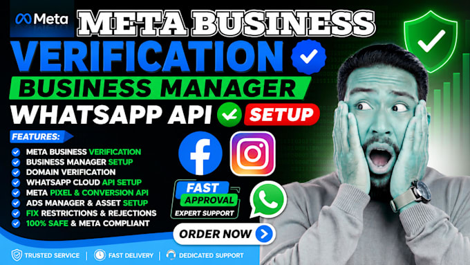 do meta business verification, business manager and whatsapp API setup