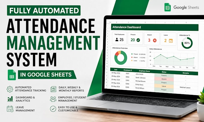 create a fully automated attendance management system in google sheets