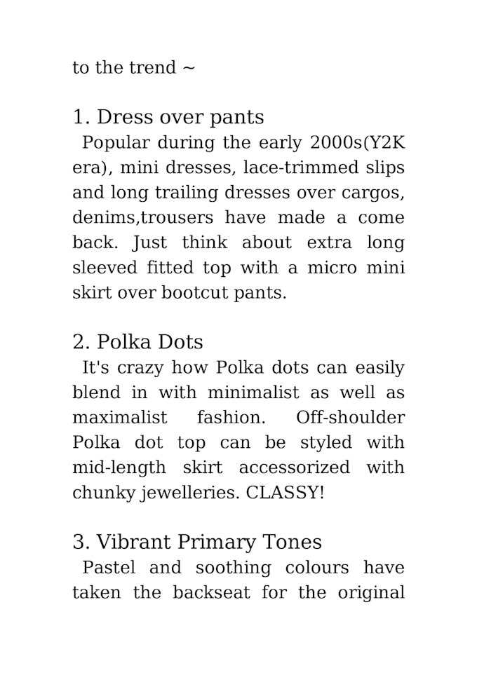 write fashion blogs and trend articles