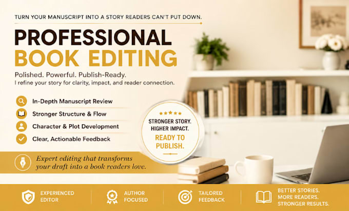 expertly edit, proofread, and improve your book manuscript