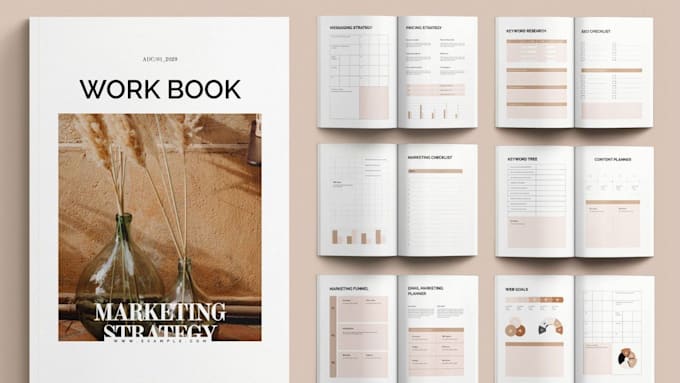 design PDF workbook journal design canva ebook design fillable pdf workbook