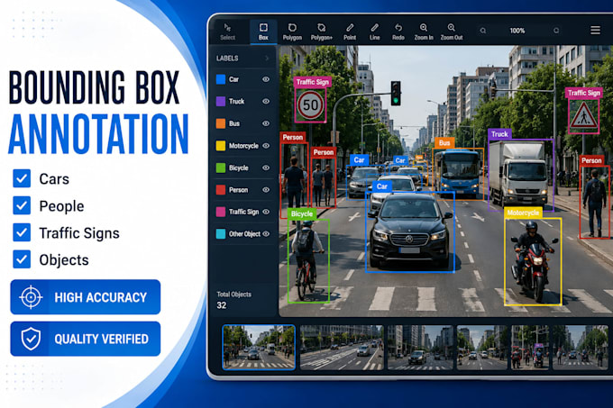 do image annotation, bounding box and polygon labeling