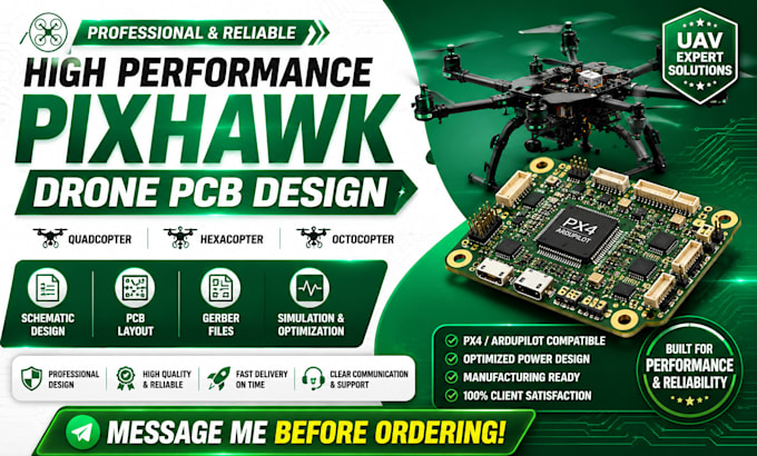 design high performance pixhawk pcb for quadcopter hexacopter octocopter drones