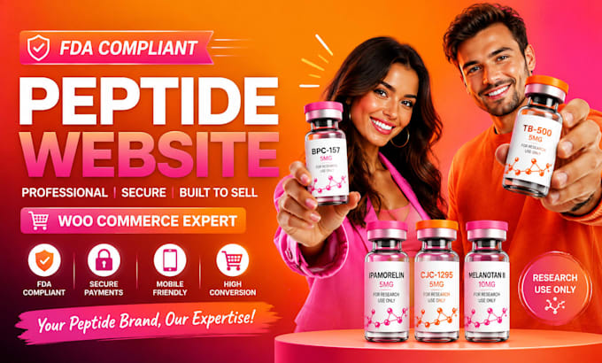 do peptide ecommerce website fda compliant peptide website supplement website