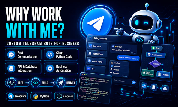 create a custom telegram bot using python