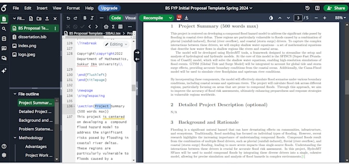 typeset your math thesis or research paper in latex