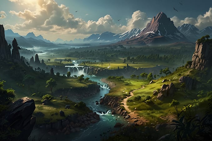 paint an environmental concept art