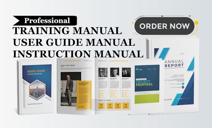 design, format training manual, instructional manual and user guide manual