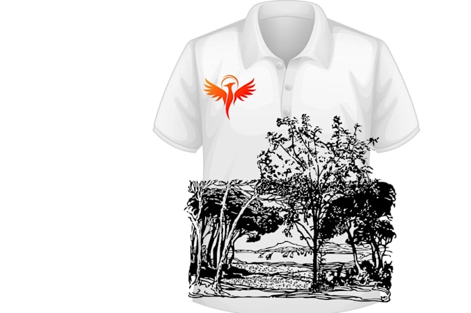 design vintage landscape tshirt vector art for pod