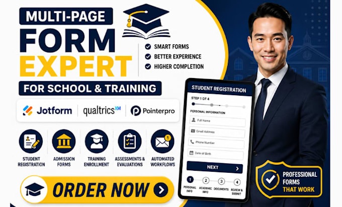 do multiple pages form on jotform qualtrics and pointerpro for school training